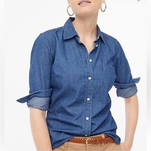 J. Crew Indigo Denim Shirt (EUC)